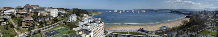 Panorámica de la playa y vistas del Sardinero